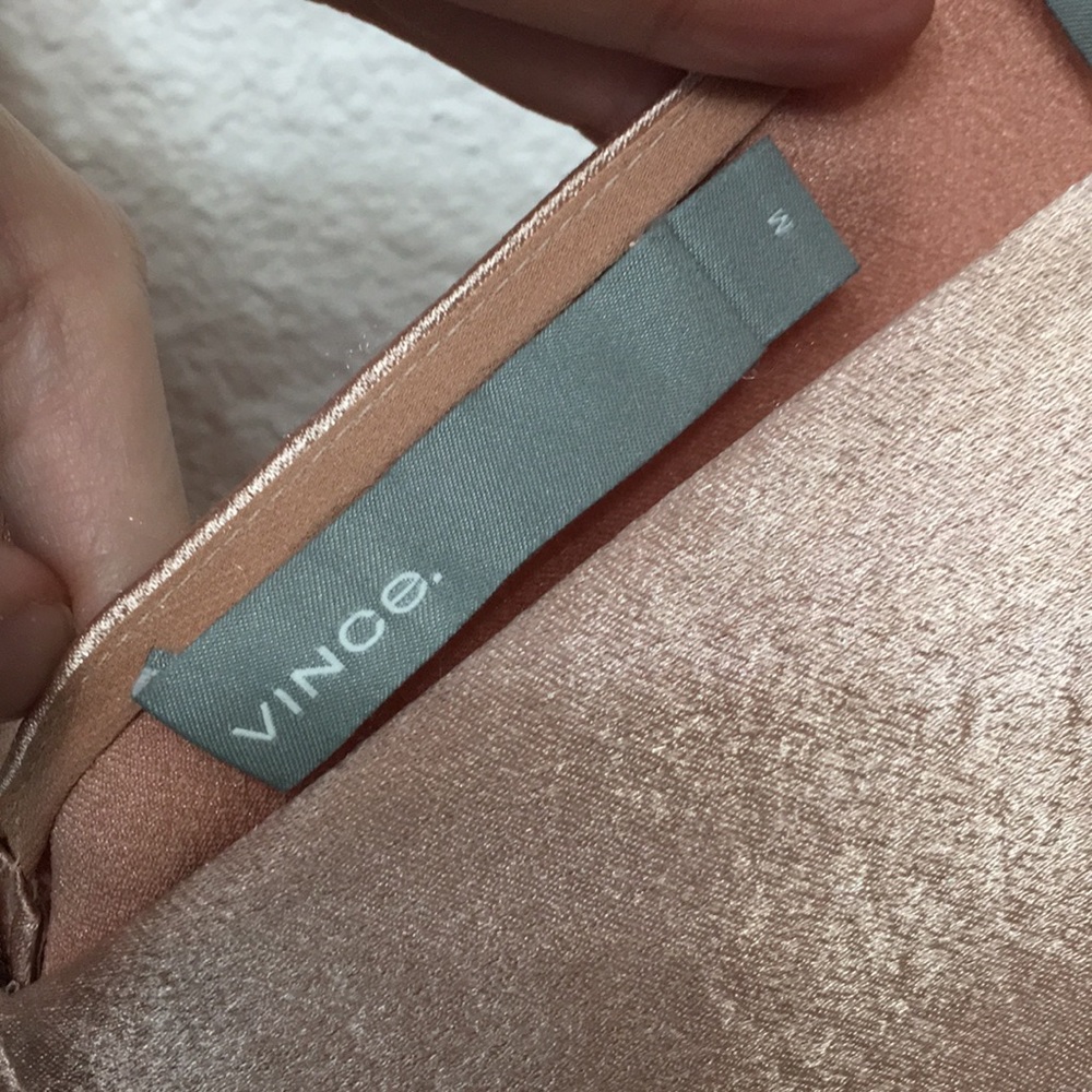 Vince V neck Bias Midi Dress - Picture 8 of 8